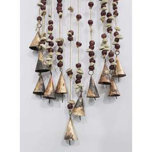 Campana de Viento Bohemia Hecha a Mano con Cuentas Multicolores, Atrapasueños para Jardín, Diseño Vertical Colgante - Product Image 4