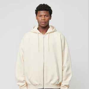 Sweat-shirts à capuche zippés en molleton français lourd, coton de haute qualité 500 g/m², sweat-shirts à capuche zippés complets, sweat-shirts à capuche zippés personnalisés pour hommes, coupe ample et courte - Product Image 1