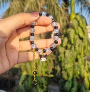 Shiny and Unique <b>Charm</b> <b>Bracelet</b>, Crack Beads <b>Bracelet</b>, Minimalist Glass beads flower <b>bracelets</b> - Product Image 6