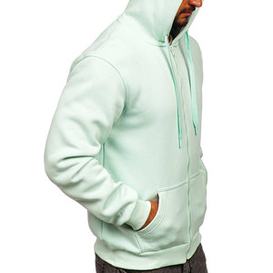 Personnalisable Heavyweight Relaxed Fit Oversize Solid Color Blank Full Zip Up Hoodie Casual Cotton Polyester Fleece Hoodie Men - Product Image 5