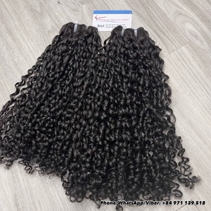 Haute qualité 100% Double dessiné vietnamien vierge Extensions de cheveux Pixie curl trame de cheveux Style couleur naturelle trame cheveux - Product Image 2