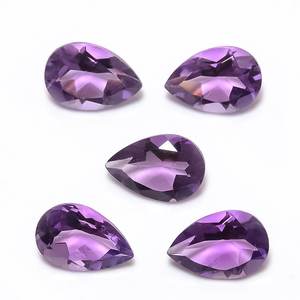 Cojín de pera suelta de amatista natural, piedras preciosas de corte ovalado, suministros de fabricación de joyas a granel certificados por terceros - Product Image 3