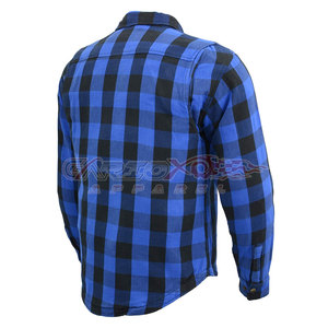 Protective Biker Flannel <b>Shirt</b> Men's Aramid Lined Motorbike Riding <b>Shirt</b> CE Armored Safety Wear OEM Factory Wholesale - Product Image 3
