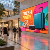 Panneau d'affichage LED intérieur P1.86 3840Hz en aluminium moulé sous pression, mur vidéo LED sans joint à service frontal pour centre commercial