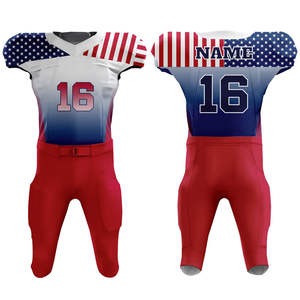 Uniforme de Fútbol Americano 100% Poliéster Unisex Jersey y Pantalones Cortos Estampados Transpirables - Product Image 2