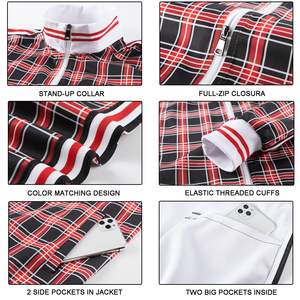 Conjunto de chándal de lana de manga larga para mujer, conjunto de chándal transpirable de secado rápido con estampado de bordado de logotipo personalizado, 2 uds. - Product Image 5