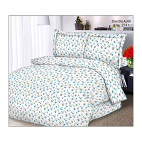 Tissu 100% coton à motif Floral, drap Double, style moderne, blanc, pour chambre à coucher, hôtel, avec housses d'oreiller, vente en gros