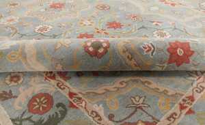 Lesli PB Custom Home Exercise 100% Alfombras de área de lana Juego de alfombras Oriental Tradicional Hecho a mano Patrón abstracto con mechones - Product Image 2