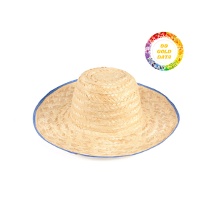 CHAPEAU DE PAILLE NATUREL DU VIETNAM LOGO PERSONNALISÉ D'USINE POUR LA PROMOTION DE MARQUE EXPÉDITION RAPIDE EN VRAC OEM - Product Image 3