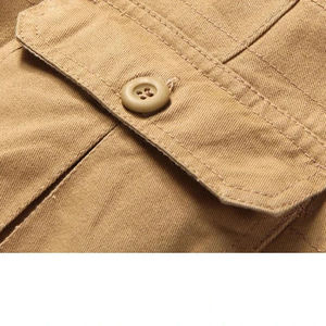 Shorts cargo utilitaires décontractés légers et écologiques pour hommes, respirants, 100% coton, couleurs personnalisées, design durable, économiques - Product Image 5