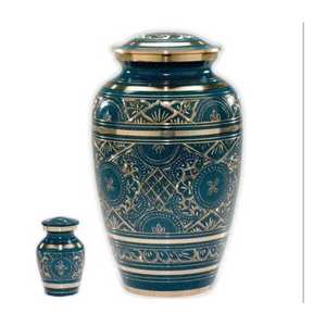 Urne de crémation adulte en métal faite à la main pour les cendres humaines accessoires funéraires urne en laiton qualité d'exportation de crémation de haute qualité - Product Image 3