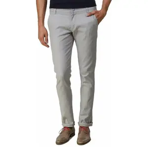 定制标志裤男士高品质透气斜纹棉布弹力修身休闲裤