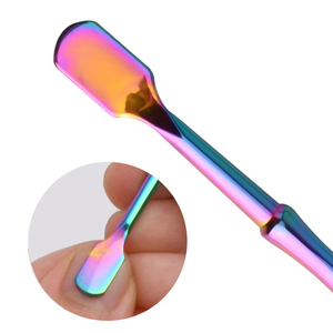 Pousse-cuticules double face réutilisable en acier inoxydable personnalisable, outil de manucure durable, fabricant de soins des ongles Kaamir - Product Image 4