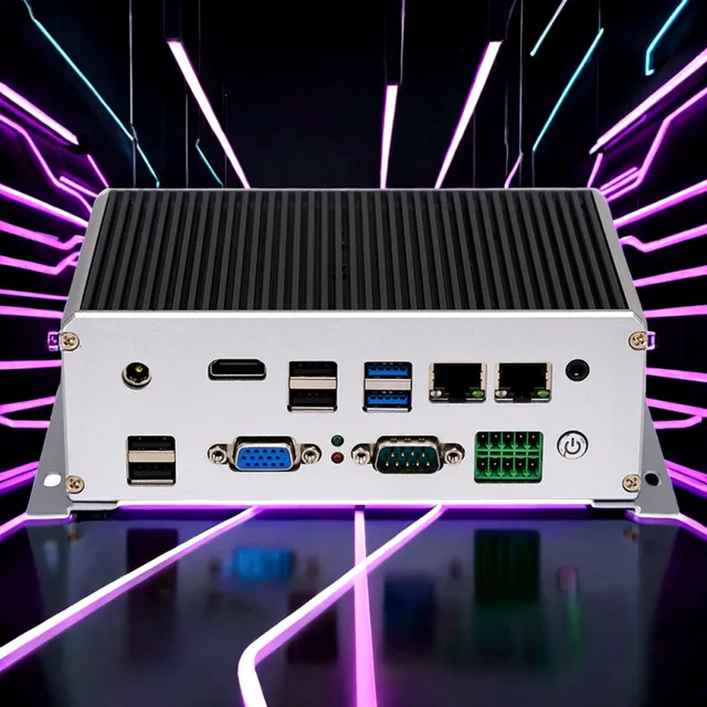Industrial Mini Box PC Fanless VGA Intel Core I3/I5/I7 4G GPIO RS232/RS485 Dual LAN J1900 Wide 7th/8th/10th Industrial Stock