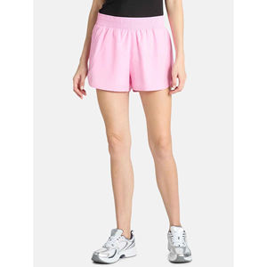 Personalizado Ligero Secado rápido Rendimiento deportivo Tela elástica Pantalones cortos para correr Bolsillo con cremallera Poliéster Spandex Pantalones cortos Mujeres - Product Image 1