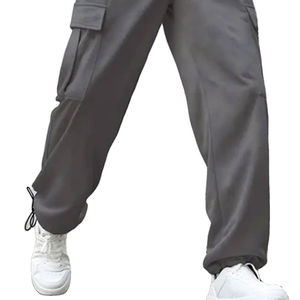 Pantalones de chándal de algodón informales para hombre, pantalones de chándal de gran tamaño personalizables con lavado medio, servicio OEM, venta al por mayor, precio bajo - Product Image 1