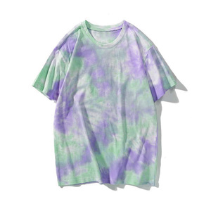 T-shirts à manches courtes pour hommes de haute qualité New Summer Street Style Wholesale 100% Cotton Fashionable Tie Dye Design - Product Image 6
