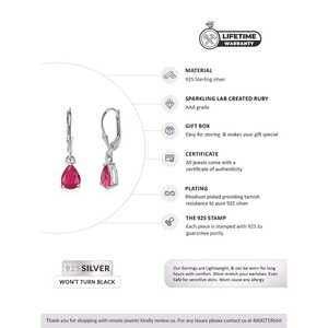Pendientes de gota de rubí a la moda para mujer Accesorio de moda elegante y elegante - Product Image 5