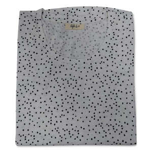 เสื้อยืดผ้าฝ้ายพิมพ์ลายสำหรับผู้หญิง ทรงเข้ารูป สไตล์ Y2K ผ้าเจอร์ซีย์ระบายอากาศดี  ลายโบว์/ตัวการ์ตูน/การ์ตูน  ไซส์ XS/XL สีขาว - Product Image 1