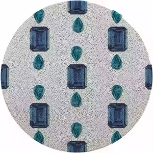 Napperons ronds perlés de tapis brodés royaux pour la salle à manger - Product Image 4