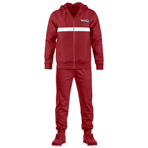 Conjunto Deportivo Unisex Tenzo Ntl Rojo para Invierno, Chaqueta con Capucha y Cremallera de Poliéster y Algodón, Pantalones Jogger, OEM ODM al por Mayor - Product Image 2