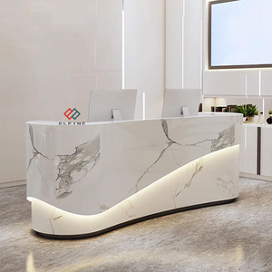 Chất lượng hàng đầu <span class=keywords><strong>Custom</strong></span> made Kích thước LED tiếp nhận truy cập Beauty Salon nha khoa tiếp nhận bàn - Product Image 1