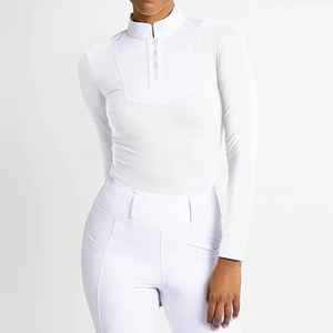 Camiseta ecuestre de manga larga para mujer, camiseta ecuestre de equitación, camiseta ecuestre de servicio OEM, camiseta para montar a caballo - Product Image 6