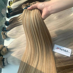 Extensiones de Cabello Virgen Vietnamita con Queratina Pre-Adherida, Punta I, Anillo Nano, Color Teñido, Cabello Nasa, Proveedor Mayorista, Donante Único - Product Image 1