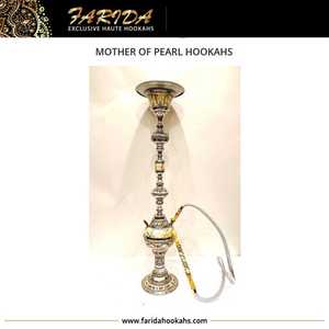 2025 Offre Spéciale Style Unique égyptien luxe complexe mère perle décoration en acier inoxydable narguilé ensemble laque techniques tuyau - Product Image 4