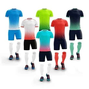 Customizable Men's Adult Soccer Uniform Set 100% Polyester Quick Dry Team Name Number Print Including Shirts Shorts Football - Product Image 1