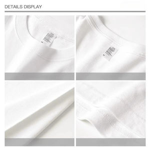 High-quality Cotton <b>Heavy</b> 250g Pure White Opaque Short-sleeved <b>T</b>-<b>shirt</b> Men's Casual Bottoming <b>Shirt</b> Top Men's Summer - Product Image 4