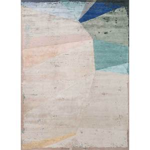 พรมไหมไผ่ผสมขนสัตว์ถักมือ Aakar Kavi Esk-375(3D) สีงาช้าง ขนาด 10 มม. รูปทรงสี่เหลี่ยมผืนผ้า ลายแบบนามธรรม สำหรับตกแต่งบ้าน ห้องนั่งเล่น หรือทางเดิน - Product Image 1