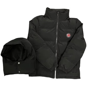 Men's Puffer <b>Waterproof</b> <b>Jacket</b> Quilted Design Bubble <b>Padded</b> Coat Down Green Polyester Outdoor Custom Puffer <b>Jacket</b> for Men - Product Image 2