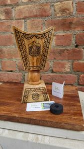 เตาเผาบาคูร์แบบอาหรับ วินเทจ ทำด้วยมือจากไม้มะม่วง ใช้ถ่าน ขายส่ง ชุดของขวัญทางศาสนา ลอบัน ดาน รูปทรงห้าเหลี่ยม มุบคาร์ - Product Image 2