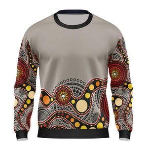 เสื้อกันหนาวผ้าฝ้ายคอตตอนแบบสวมหัวคอกลมสำหรับผู้ชายเสื้อกันหนาวโอเวอร์ไซส์แบบเรียบใส่ได้ทั้งชายและ100% พิมพ์โลโก้ได้ตามต้องการ - Product Image 1