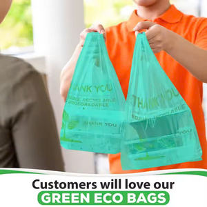 Bolsas de plástico biodegradables personalizadas para camisetas Bolsas de plástico ecológicas a granel al por mayor - Product Image 6