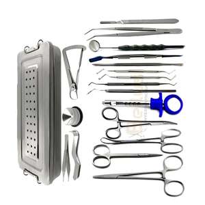 Kit quirúrgico de implante dental de acero inoxidable de 19 piezas de alta calidad para cirugía bucal con caja certificada CE - Product Image 3