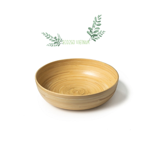 ¡Venta al por mayor 2024! Tazón de fruta de bambú hilado/Tazón de comida de bambú/Ensaladera de bambú Precio barato y muestra gratis de Eco2go Vietnam - Product Image 1