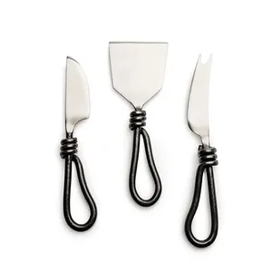 ชุดมีดหั่นชีสสีทองด้ามปล่อยรูปใบไม้ทองเหลืองพร้อมดีไซน์สุดสร้างสรรค์และทันสมัยมีรูปทรงและขนาดที่กำหนดเองได้ - Product Image 6