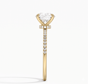Anillo de Compromiso con Diamante de Corte Brillante Redondo, Clásico para Mujer, Diamantes Cultivados en Laboratorio - Product Image 5
