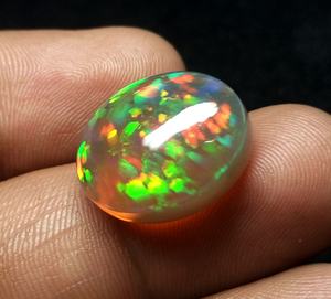 อัญมณีโอปอลเอธิโอเปียที่น่าสนใจรูปไข่อัญมณีโอปอลสีรุ้งแวววาวอัญมณีโอปอลเอธิโอเปียหลวมของขวัญสำหรับเธอ - Product Image 6