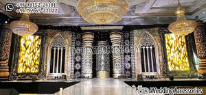 Decoración de escenario de boda con temática blanca, escenario de boda occidental, canadiense, elegante, Reino Unido - Product Image 6