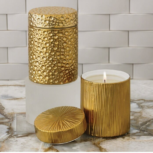 Bougies en métal décoratives cylindriques uniques en or au mercure Directement du grossiste indien Métaux Pots à bougie en cuivre et en laiton - Product Image 3