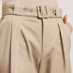 Women Autumn New Fashion Casual High Waist <b>Pants</b> Vintage Pocket Decoration Female Flare Trousers Loose <b>Pants</b> For Ladies - Product Image 3