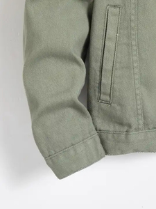 Stylish Women's Vintage-Inspired Denim <b>Jacket</b> Long <b>Sleeves</b> Oversized Casual Outerwear Comfortable Relaxed Fit Plain Dyed - Product Image 4