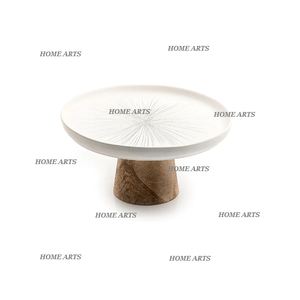 Soporte de pastel de madera y hierro de diseño maravilloso Soporte de fechas de postre de forma redonda de calidad superior para los más vendidos - Product Image 3