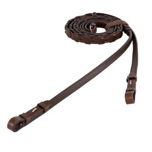 High Quality Genuine Leather Equestrian Reins with Durable <b>Hook</b> Stud Laced <b>Bridle</b> In-Stock Horse Products - Product Image 1