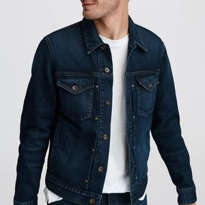 <b>Men's</b> Washed <b>Denim</b> Hoodie <b>Jacket</b> Contrast Sleeve Button Front Pockets Casual Streetwear for Autumn - Product Image 6