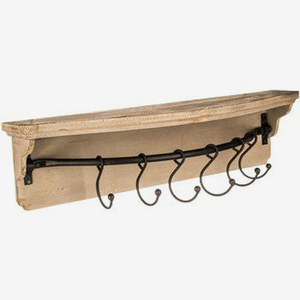 Wood & Metal <b>Shelf</b> for Bathroom <b>Kitchen</b> Decor Storage - Product Image 6