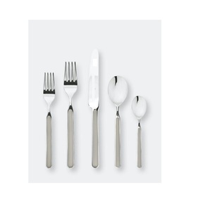 Ensemble de couverts décoratifs en acier inoxydable fini argent Finition peinte moderne avec plusieurs tailles et motifs façonnés Couverts - Product Image 4